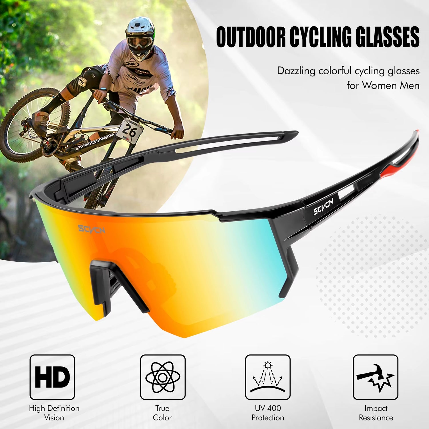 Cycling Glasses Cycling Sunglasses Eyepieces Bicycle Eyewear UV400 Sports MTB Outdoor Bike Goggles Sunglasses Equipment